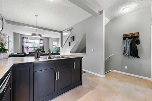 68 New Brighton Point Se, Calgary, AB - Indoor Photo Showing Kitchen With Double Sink