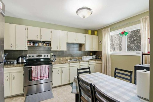 1207 Olympia Drive Se, Calgary, AB - Indoor Photo Showing Kitchen With Double Sink