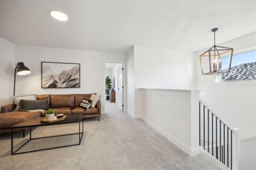 213 Southbow Drive, Cochrane, AB - Indoor Photo Showing Living Room