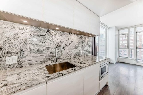 602-310 12 Avenue Sw, Calgary, AB - Indoor Photo Showing Kitchen With Upgraded Kitchen