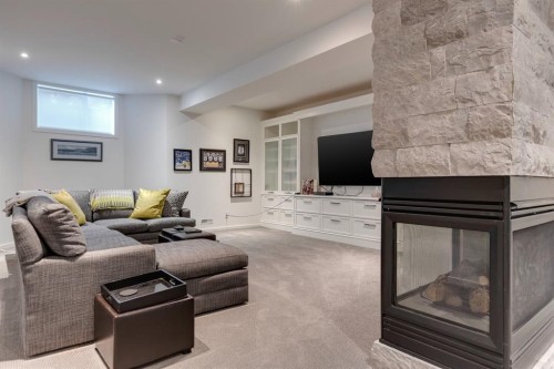 329 11 Street Nw, Calgary, AB - Indoor With Fireplace