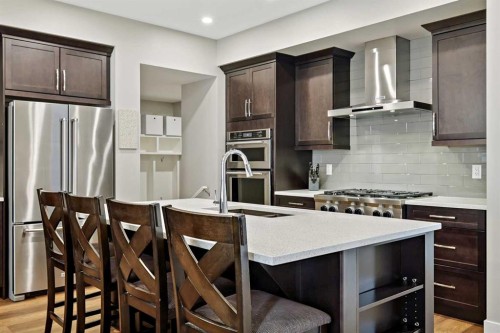 41 Seton Grove Se, Calgary, AB - Indoor Photo Showing Kitchen With Stainless Steel Kitchen With Upgraded Kitchen
