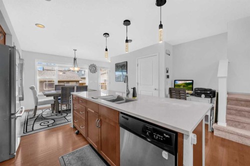 45 Nolanfield Lane Nw, Calgary, AB - Indoor Photo Showing Kitchen With Stainless Steel Kitchen With Double Sink