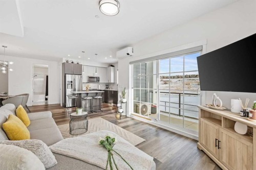 3114-298 Sage Meadows Park Nw, Calgary, AB - Indoor Photo Showing Living Room