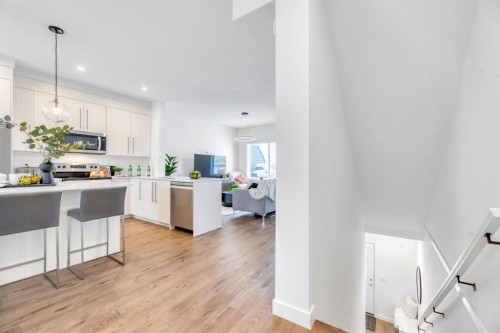 220 Creekstone Drive Sw, Calgary, AB - Indoor Photo Showing Kitchen With Upgraded Kitchen