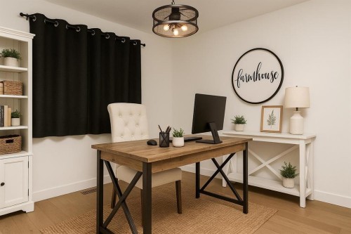 46 Benchlands Drive, Cochrane, AB - Indoor Photo Showing Office