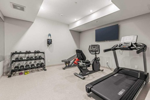 107-1315 Spring Creek Gate, Canmore, AB - Indoor Photo Showing Gym Room