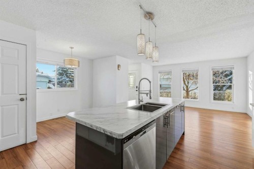 2 Woodfern Road Sw, Calgary, AB - Indoor Photo Showing Kitchen With Double Sink With Upgraded Kitchen