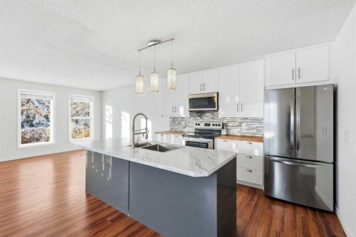 2 Woodfern Road Sw, Calgary, AB - Indoor Photo Showing Kitchen With Double Sink With Upgraded Kitchen