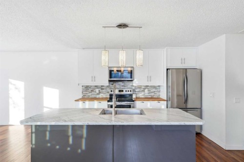 2 Woodfern Road Sw, Calgary, AB - Indoor Photo Showing Kitchen With Double Sink With Upgraded Kitchen