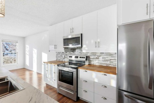 2 Woodfern Road Sw, Calgary, AB - Indoor Photo Showing Kitchen With Upgraded Kitchen