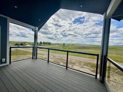 131 Westview Drive, Nanton, AB -  With Deck Patio Veranda With View With Exterior