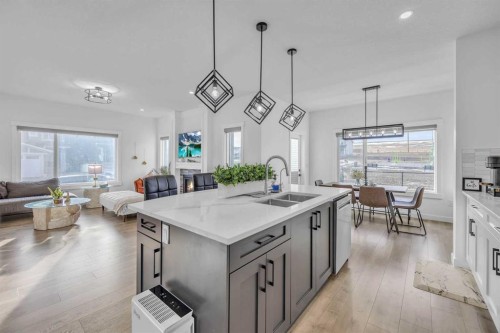 97 Baysprings Gardens Sw, Airdrie, AB - Indoor Photo Showing Kitchen With Double Sink
