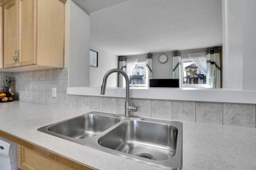 34 Skyview Springs Rise Ne, Calgary, AB - Indoor Photo Showing Kitchen With Double Sink