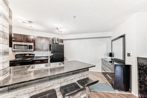 120-355 Taralake Way Ne, Calgary, AB - Indoor Photo Showing Kitchen With Double Sink