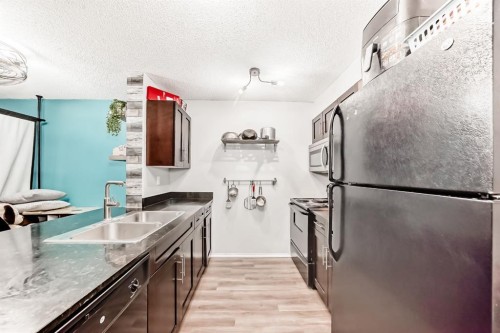 120-355 Taralake Way Ne, Calgary, AB - Indoor Photo Showing Kitchen With Double Sink