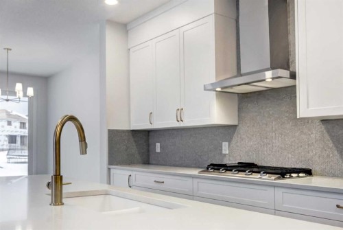 9 Magnolia Path Se, Calgary, AB - Indoor Photo Showing Kitchen With Upgraded Kitchen