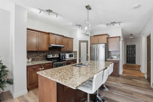14 Skyview Ranch Street Ne, Calgary, AB - Indoor Photo Showing Kitchen With Stainless Steel Kitchen With Double Sink With Upgraded Kitchen