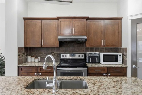 14 Skyview Ranch Street Ne, Calgary, AB - Indoor Photo Showing Kitchen With Stainless Steel Kitchen With Double Sink With Upgraded Kitchen