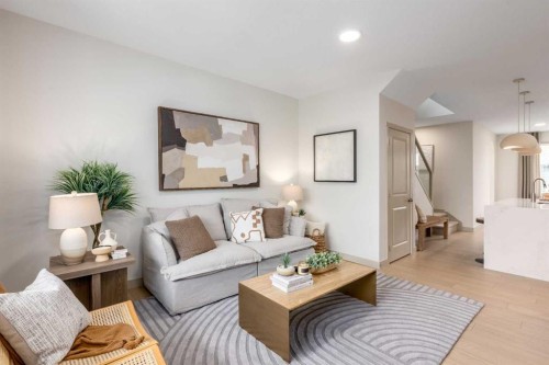 138 Sora Gardens Se, Calgary, AB - Indoor Photo Showing Living Room