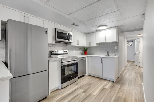 118 Bermuda Road Nw, Calgary, AB - Indoor Photo Showing Kitchen With Stainless Steel Kitchen
