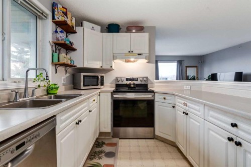 3313-20 Harvest Rose Park Ne, Calgary, AB - Indoor Photo Showing Kitchen With Double Sink