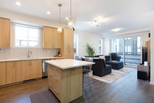 1101-740 Legacy Village Road Se, Calgary, AB - Indoor Photo Showing Kitchen