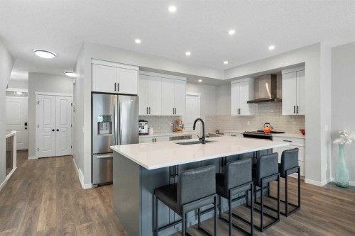 68 Masters Street Se, Calgary, AB - Indoor Photo Showing Kitchen With Stainless Steel Kitchen With Upgraded Kitchen