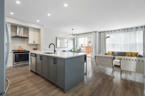 68 Masters Street Se, Calgary, AB - Indoor Photo Showing Kitchen With Upgraded Kitchen