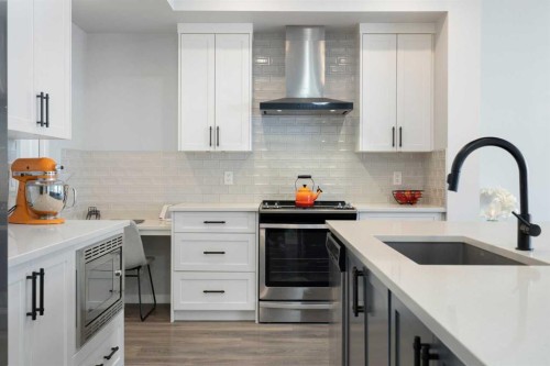 68 Masters Street Se, Calgary, AB - Indoor Photo Showing Kitchen With Upgraded Kitchen
