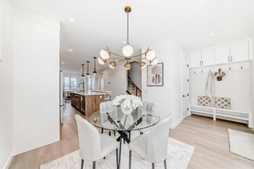 39B Moncton Road Ne, Calgary, AB - Indoor Photo Showing Dining Room