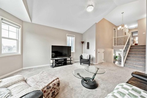75 Fireside Crescent, Cochrane, AB - Indoor Photo Showing Living Room