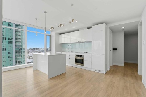 1002-1122 3 Street Se, Calgary, AB - Indoor Photo Showing Kitchen