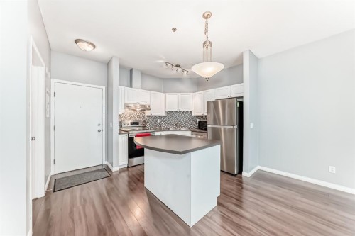 209-1000 Applevillage Court Se, Calgary, AB - Indoor Photo Showing Kitchen With Upgraded Kitchen