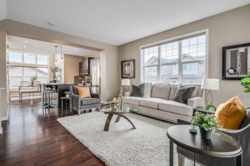69 Skyview Point Common Ne, Calgary, AB - Indoor Photo Showing Living Room