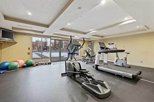 432-3111 34 Avenue Nw, Calgary, AB - Indoor Photo Showing Gym Room