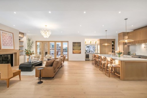 2945 Toronto Crescent Nw, Calgary, AB - Indoor Photo Showing Living Room With Fireplace