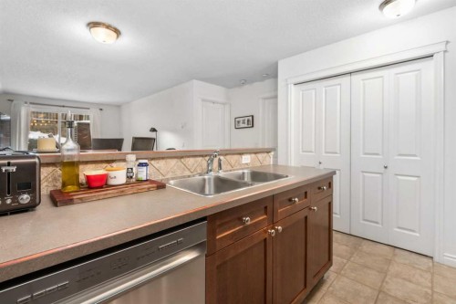 106-420 3 Avenue Ne, Calgary, AB - Indoor Photo Showing Kitchen With Double Sink