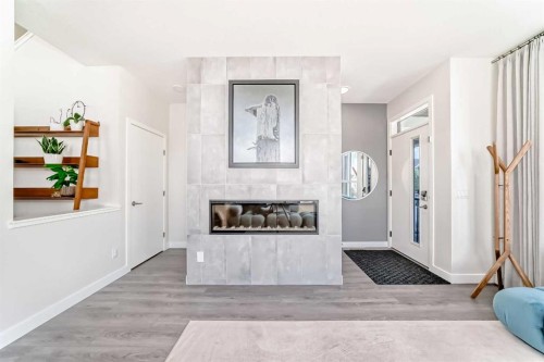 38 Lavender Road Se, Calgary, AB - Indoor With Fireplace