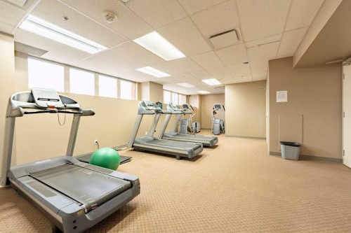 1101-1053 10 Street Sw, Calgary, AB - Indoor Photo Showing Gym Room