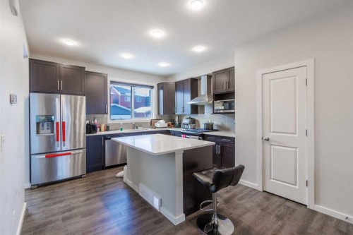 61 Savanna Link Ne, Calgary, AB - Indoor Photo Showing Kitchen With Upgraded Kitchen