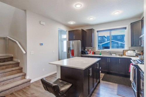 61 Savanna Link Ne, Calgary, AB - Indoor Photo Showing Kitchen With Upgraded Kitchen