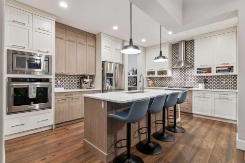 163 Masters Cove Se, Calgary, AB - Indoor Photo Showing Kitchen With Upgraded Kitchen