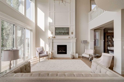 147 Legacy Mount Se, Calgary, AB - Indoor Photo Showing Living Room With Fireplace