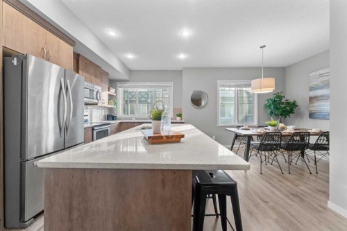108 Nolanlake Villas Nw, Calgary, AB - Indoor Photo Showing Kitchen With Stainless Steel Kitchen With Upgraded Kitchen