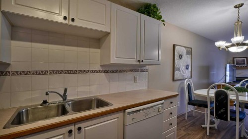 211-728 Country Hills Road Nw, Calgary, AB - Indoor Photo Showing Kitchen With Double Sink