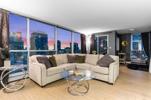 1602-188 15 Avenue Sw, Calgary, AB - Indoor Photo Showing Living Room
