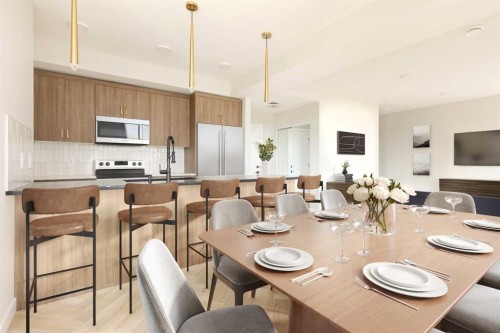 707-4270 Norford Avenue Nw, Calgary, AB - Indoor Photo Showing Dining Room