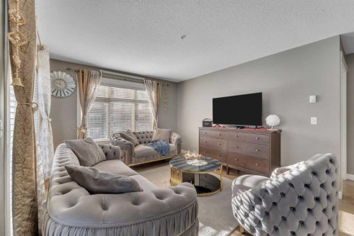 4209-155 Skyview Ranch Way Ne, Calgary, AB - Indoor Photo Showing Kitchen With Stainless Steel Kitchen With Double Sink With Upgraded Kitchen