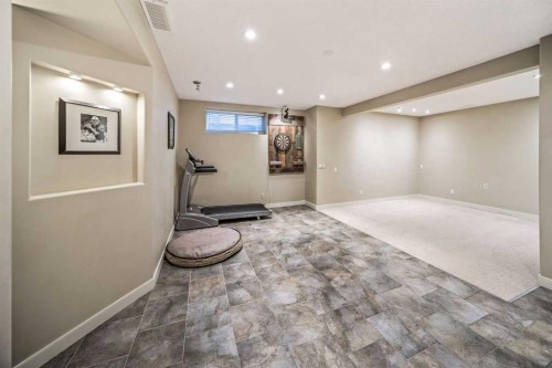 74 Sherwood Point Nw, Calgary, AB - Indoor Photo Showing Gym Room